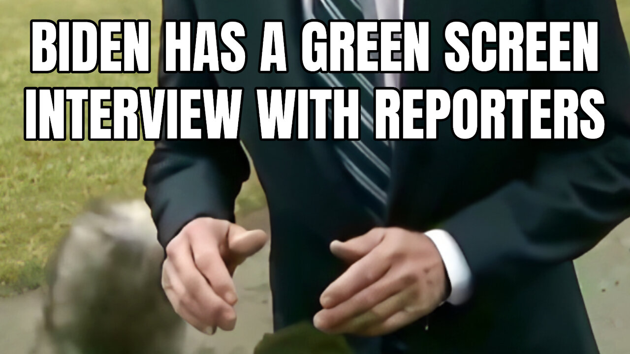 Biden Has A Green Screen Interview With Reporters