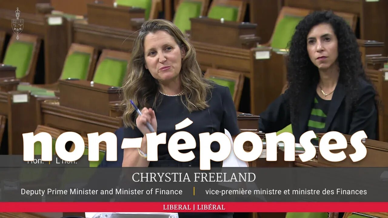L'art des non-réponses libérales: Freeland esquive les questions budgétaires et financières