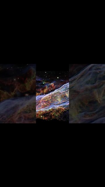 The Veil Nebula in 3D: Insights into the Structure and Evolution of the Universe #shorts