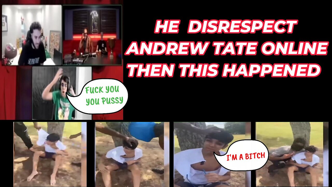 This kid absolutely disrespect Andrew Tate live and then this happened to him.