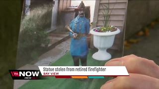 Retired Milwaukee firefighter has fireman statue stolen