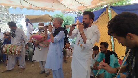 Pakistan Asia Dhol dance in village marriage