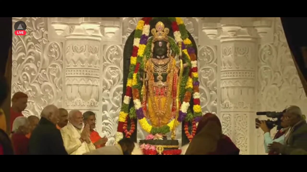 Ram mandir Pranprathistha live Aayodhya