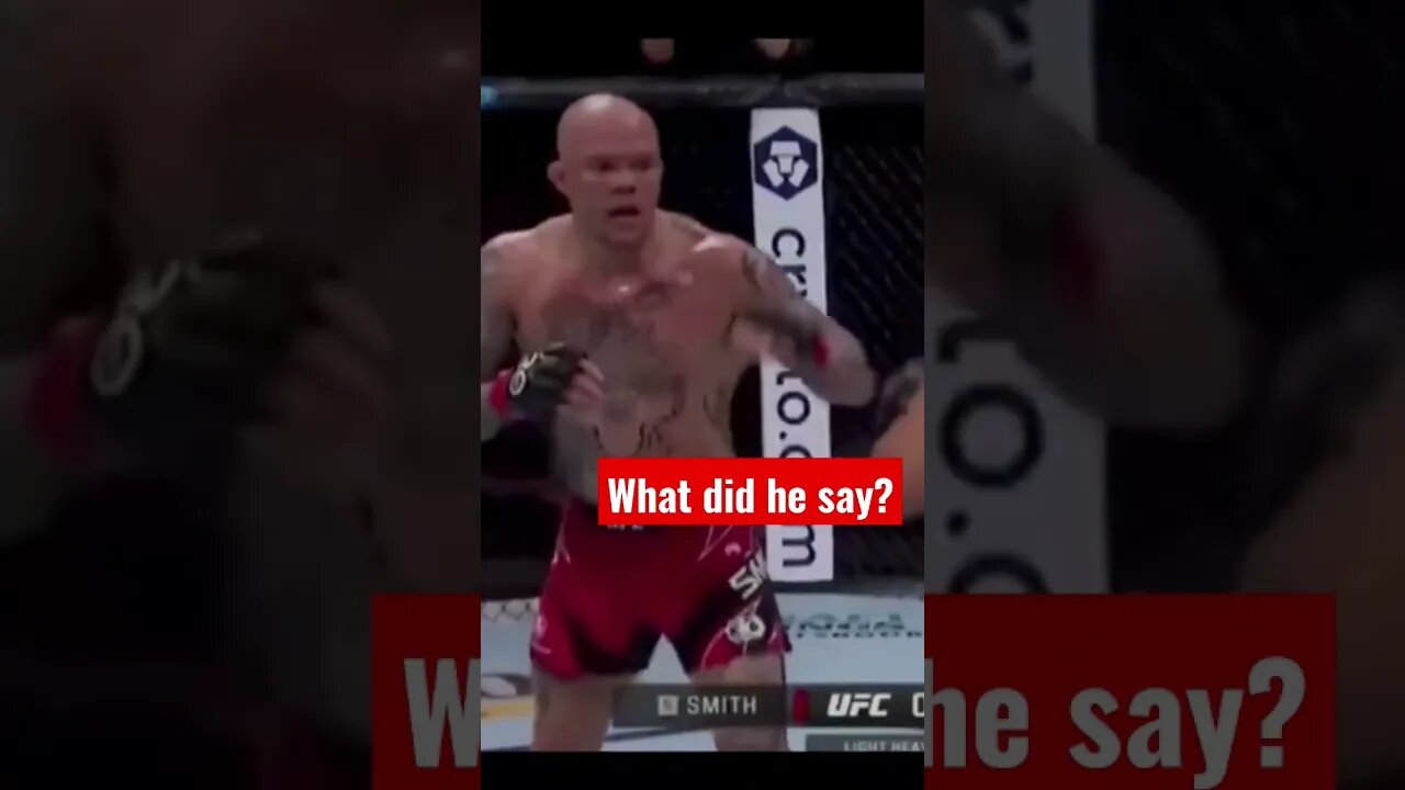 Fighter Loses Mind Mid Fight - Listen For it #ufc #anthonysmith