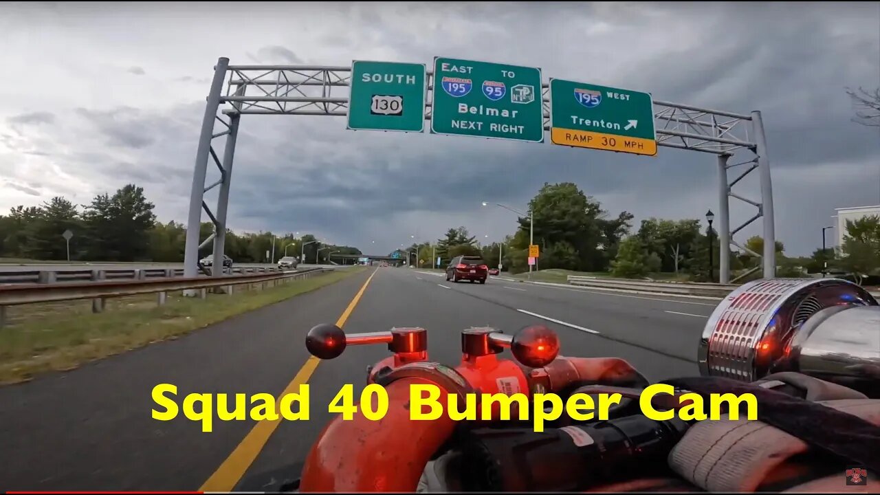 Squad 40(ride along)Bumper Cam Responding Motor Vehicle Accident, Weather conditions change rapidly