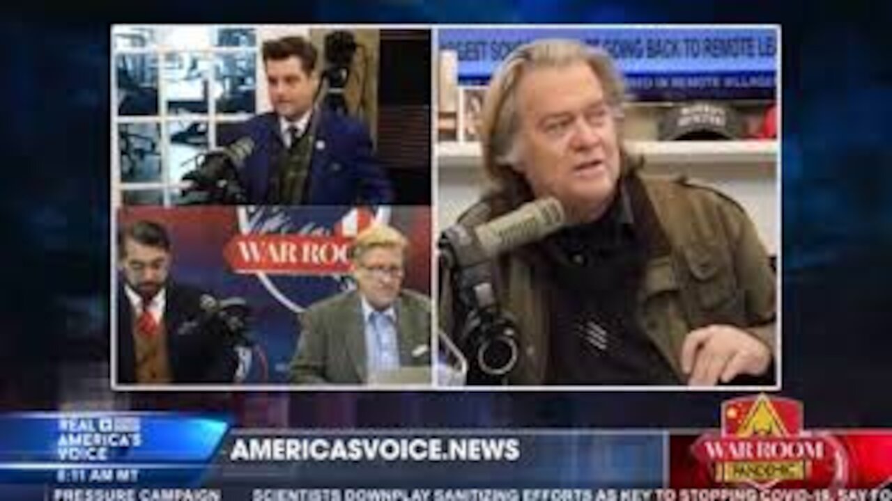 Steve Bannon Asks Congressmen Matt Gaetz WHERE IS AG BARR On Election Fraud? NOV 19