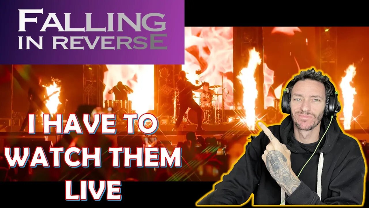 BRIT REACTS!! Falling In Reverse - "Watch The World Burn" LIVE!