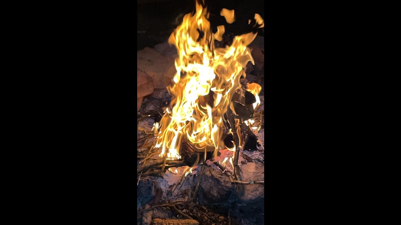 Relaxing slow motion fire