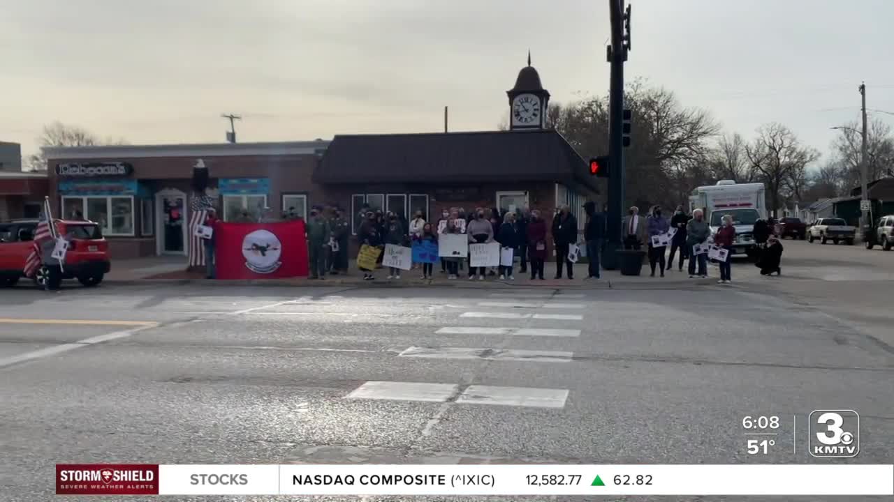 Funeral procession for Frank Kumor