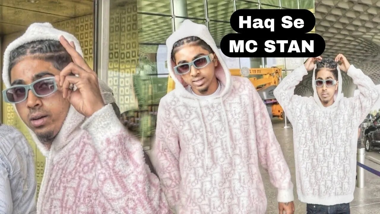 MC STAN Royal Entry at Airport Haq se MC STAN Going to Hyderabad For Live Concert