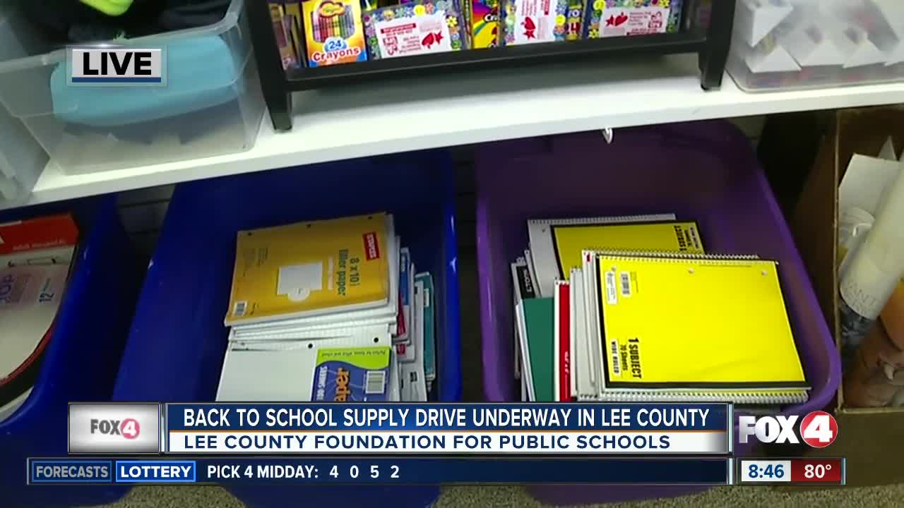 Foundation for Lee County Public Schools holds supply drive before school starts