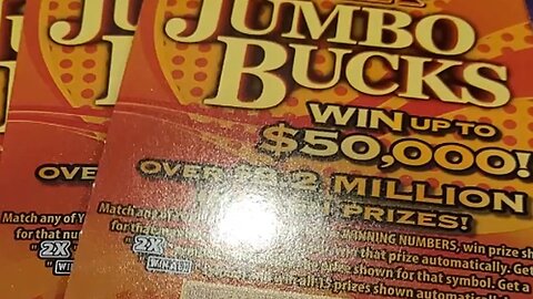 WINNING Jumbo Bucks Scratch Off Lottery Tickets!