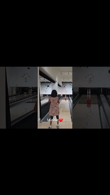 Minnie First Time Bowling❤️