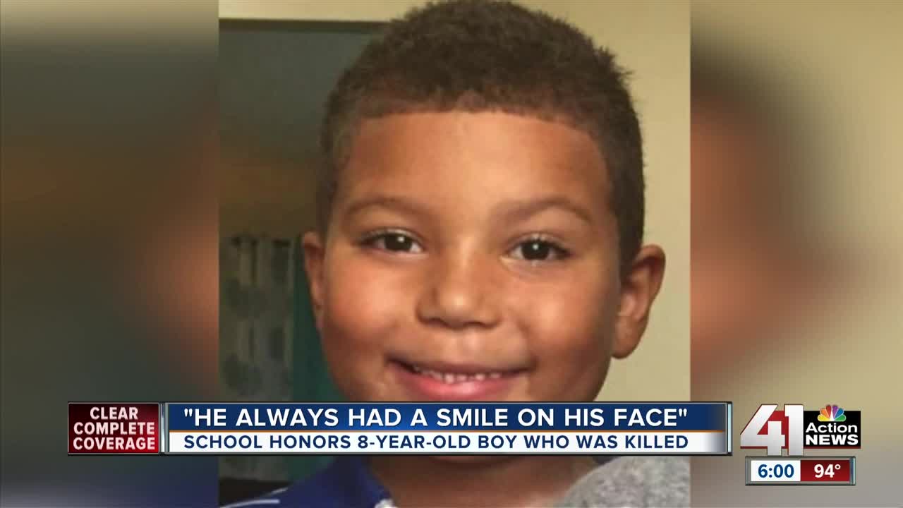 School honors 8-year-old boy who was killed