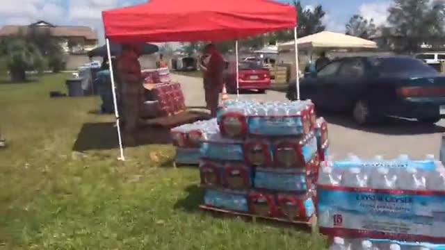 Florida National Guard distributing food and water in Fort Myers