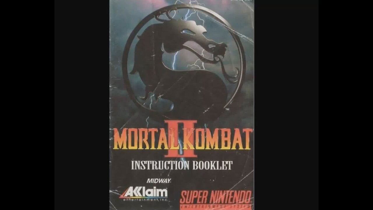 Mortal Kombat II - Game Manual (SNES) (Instruction Booklet)