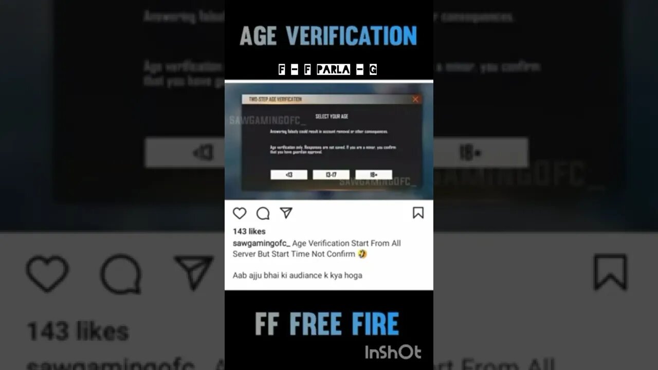 Age Verification In All Server Free Fire #shorts #shortsfeed