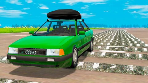 Audi 80 vs 100 Speed Bumps – BeamNG.Drive