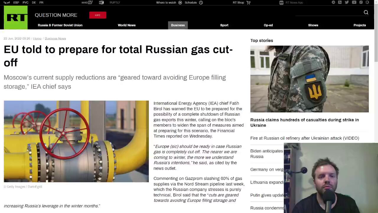 In war of words, EU accuses Russia of using gas as leverage and warns of a potential cut off