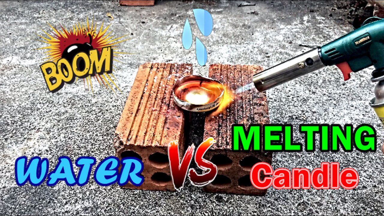Simple Experiment: Water react with hot Melting Candle