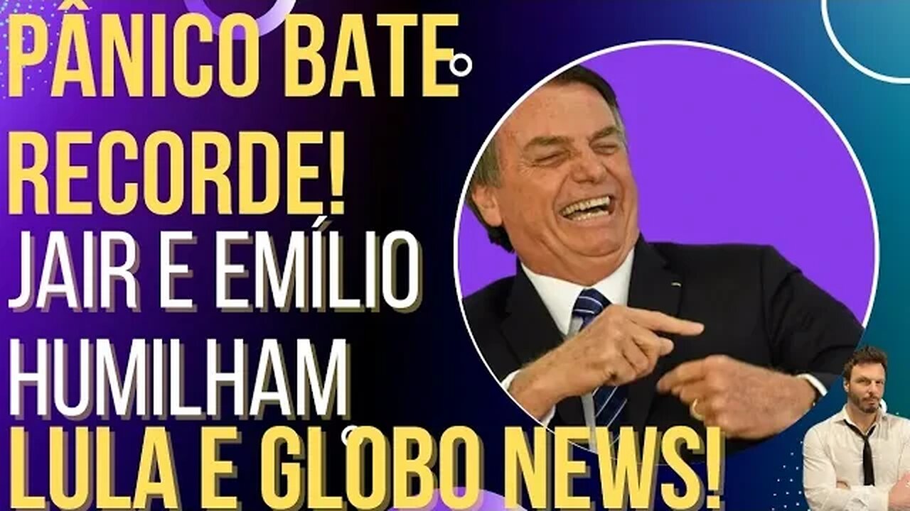 BOLSONARO NO PÂNICO: Jair e Emílio humilham Lula e Globo News!