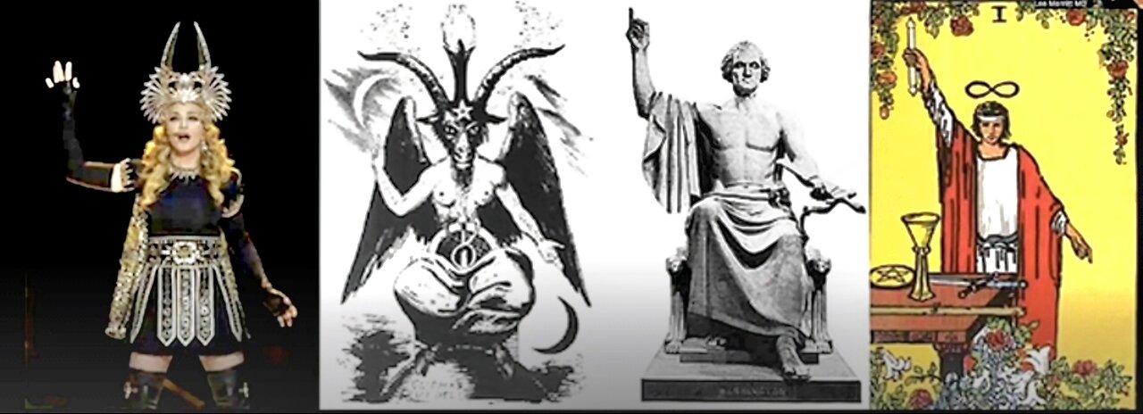 Kamala Harris Baphomit Sign - Hand Up, Hand Down "What Can Be, Unburdened By What Has Been" As above So Below