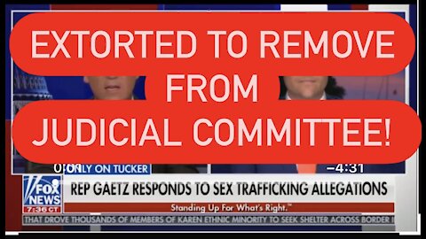 Rep Matt Gaetz EXTORTED by Ex-FBI McGhee - To Have Him Removed From Judicial Committee