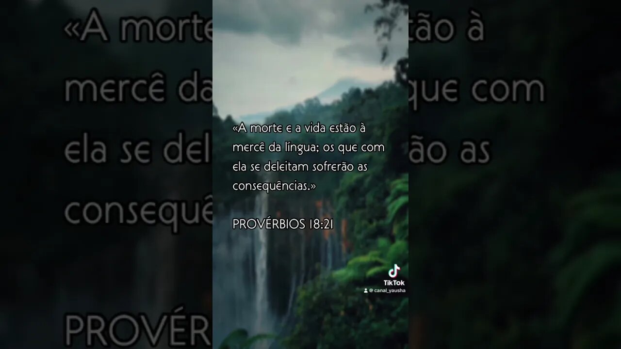 Provérbios 18:21 #canalyausha