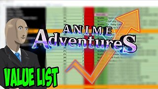 OS NOVOS VALORES DAS TRADING e TIER NO ANIME ADVENTURES - Value List Maio