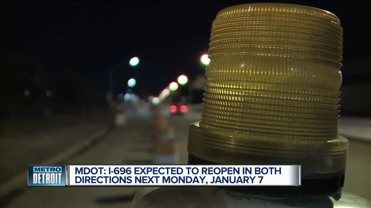 MDOT: Eastbound and westbound I-696 to reopen Jan. 7