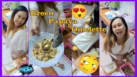 Cooking Papaya Omlete #PapayaOmlete