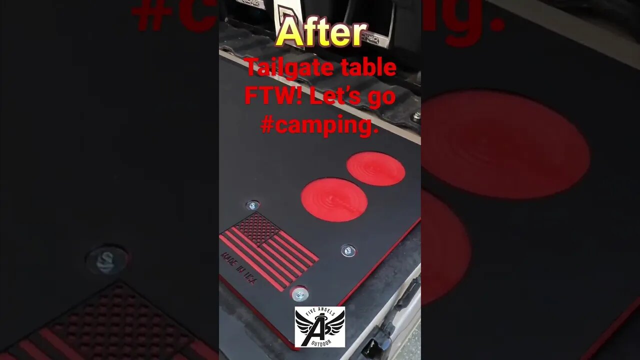 Camping Truck Tailgate Table: The Ultimate Camping Accessory! #shorts