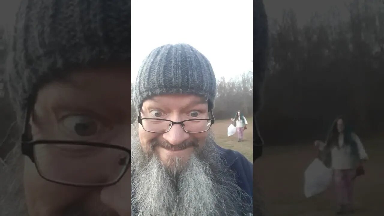 walking w Lucky as she Cleans up the Hood .