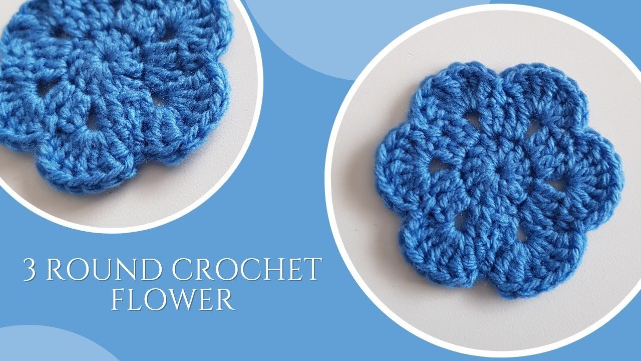 Crochet flower applique