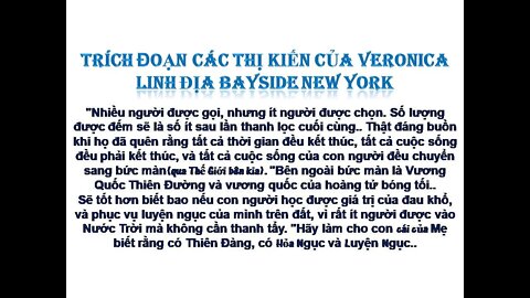 Trích Đoạn các Thị Kiến của Veronica P19: CHÌA KHÓA NƯỚC TRỜI, ĐĨA BAY-VẬN CHUYỂN TỪ ĐỊA NGỤC.