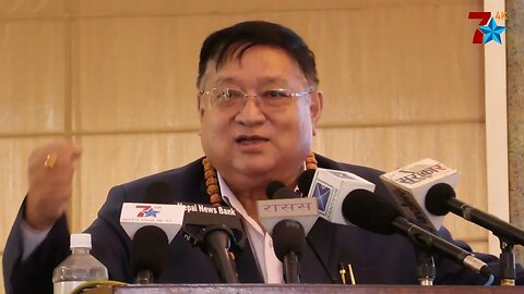 विश्वका राष्ट्र गान लोर्कापण कार्यक्रममा बोल्दै उमेश श्रेष्ठ