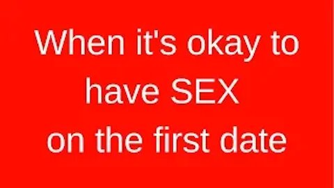 Sex on the first date?