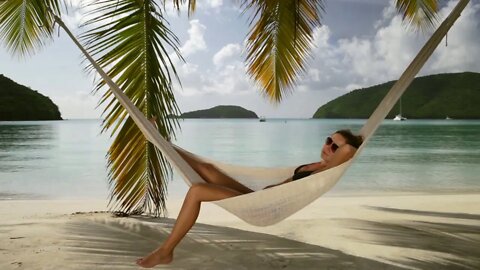 Female executive lays in hammock! Takes vacation and lets Process Server get her services done!