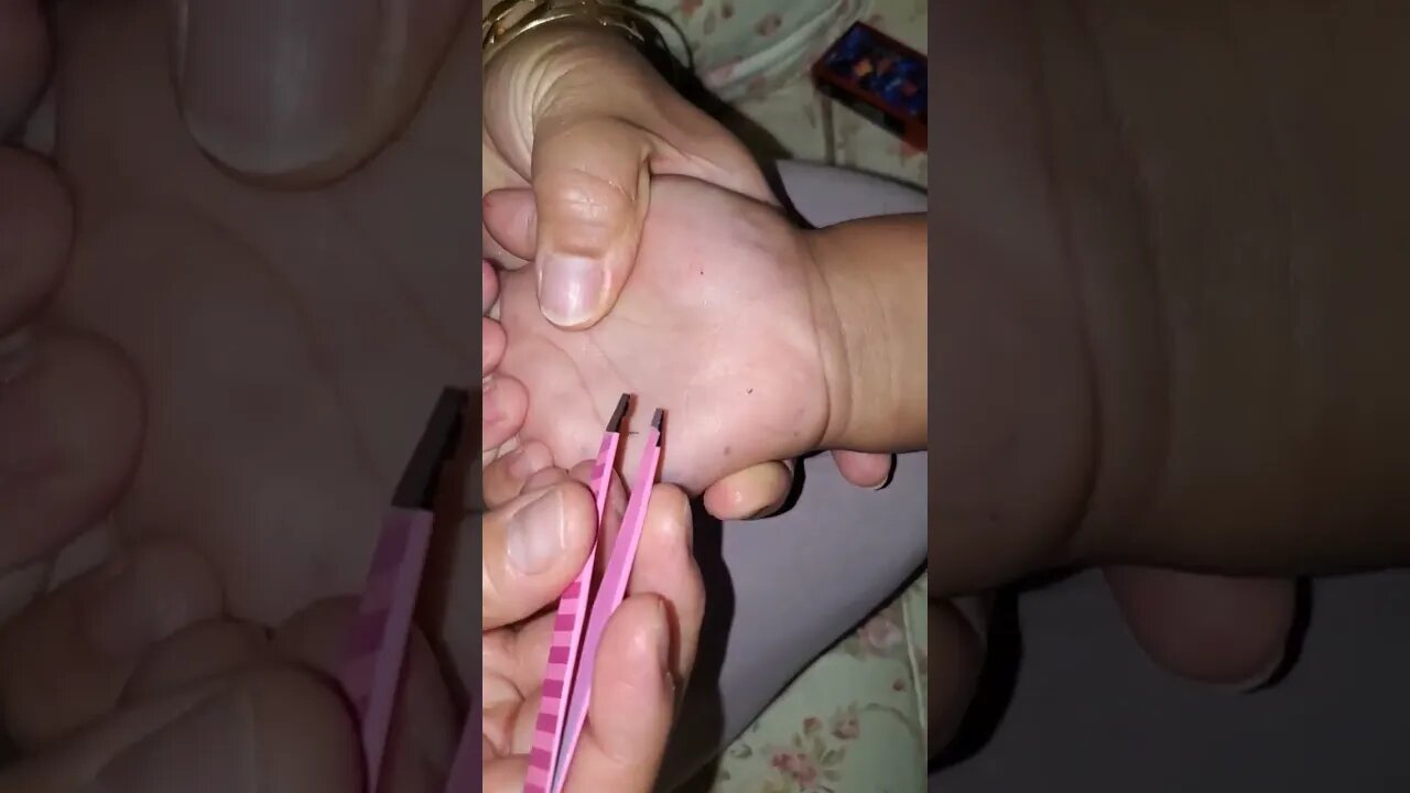 Mom helps baby