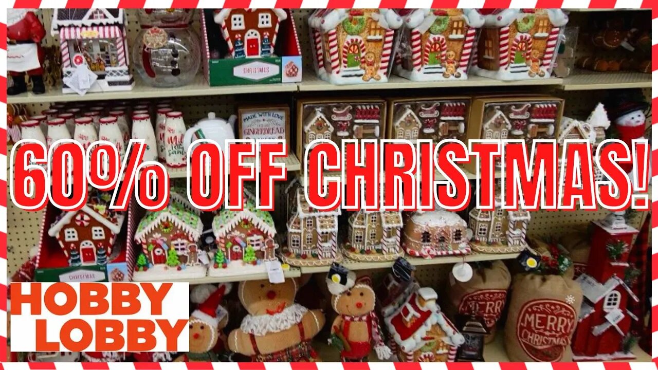 HOBBY LOBBY | 60 % OFF CHRISTMAS | SO MANY NEW ITEMS | CHRISTMAS TREES MARKED DOWN | #hobbylobby