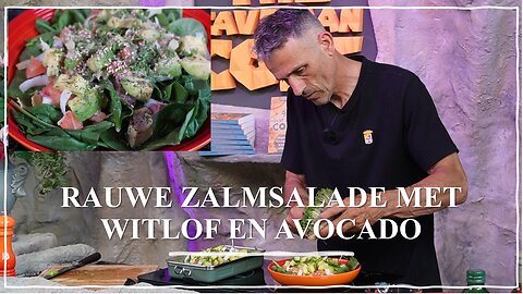 Rauwe zalmsalade met witlof en avocado