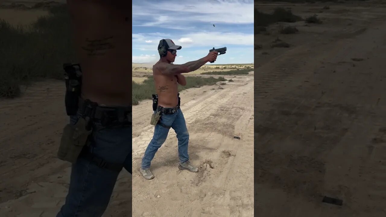 50 yards - Strong Hand Only - Watch til the End #tacticalcowboy