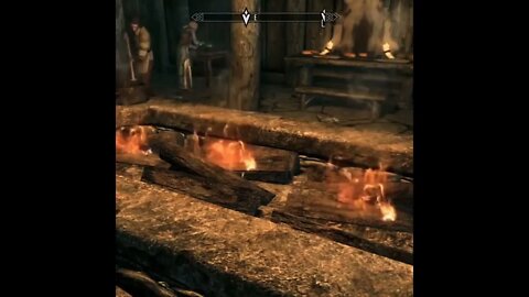 Relaxing Fire Sweeping in Skyrim #skyrim