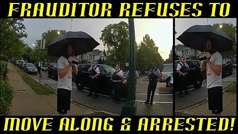 Frauditor Told by Cop He's Blocking the Free Flow of the Sidewalk & Arrested