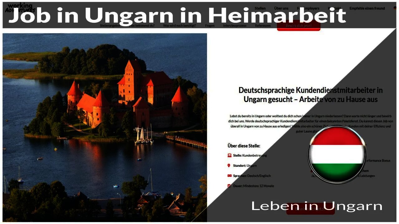 Job in Ungarn in Heimarbeit mit Deutsch und Englisch - Leben in Ungarn