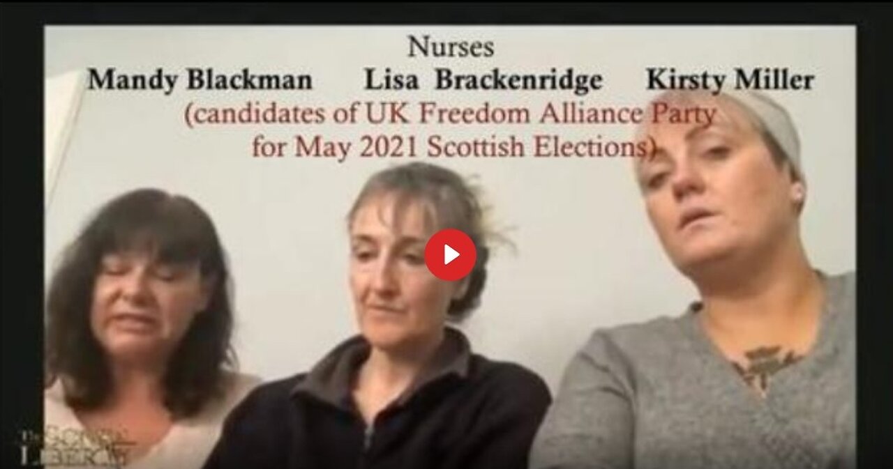 THREE REAL NURSES STANDING UP - Kirsty Miller, Mandy Blackman, Lisa Brackenridge (May 2021)