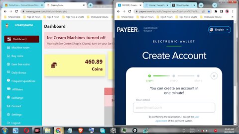 How To Make Money For Free Claiming Daily Faucet At CreamyGame And Withdraw At Payeer