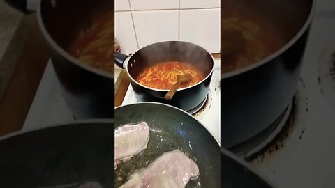 cooking and on its way