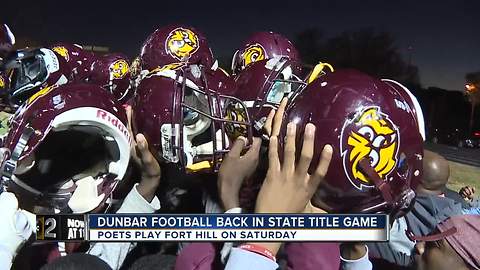 Dunbar football back in the state title game