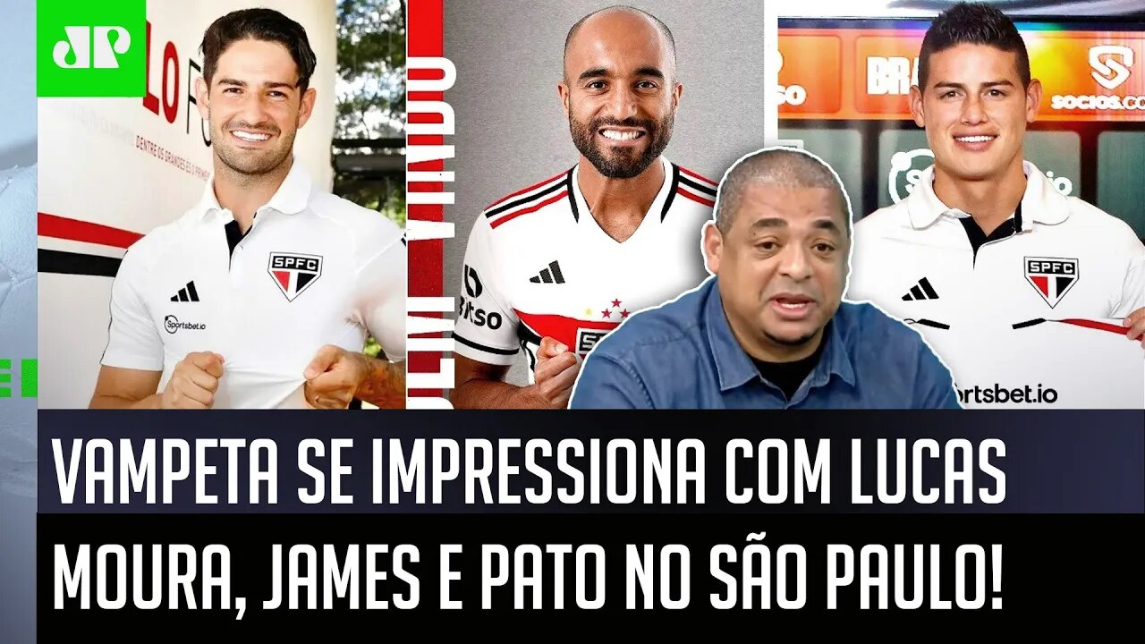"Velho, NENHUM TIME no Brasil TEM ISSO! O São Paulo agora..." Vampeta EXALTA Lucas, James e Pato!